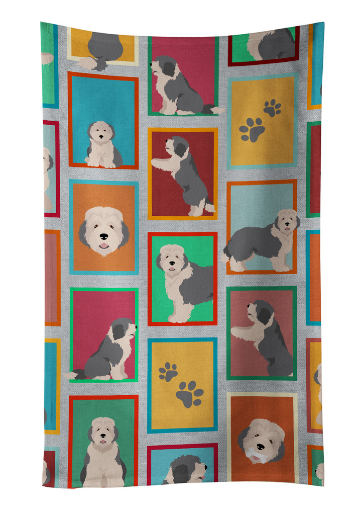 Glamorous Pups : Lots of Old English Sheepdog Kitchen Towel