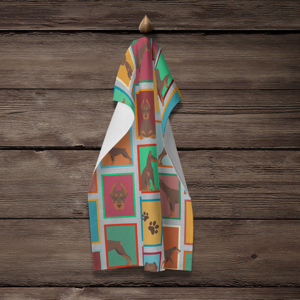 Glamorous Pups : Lots of Red Doberman Pinscher Kitchen Towel