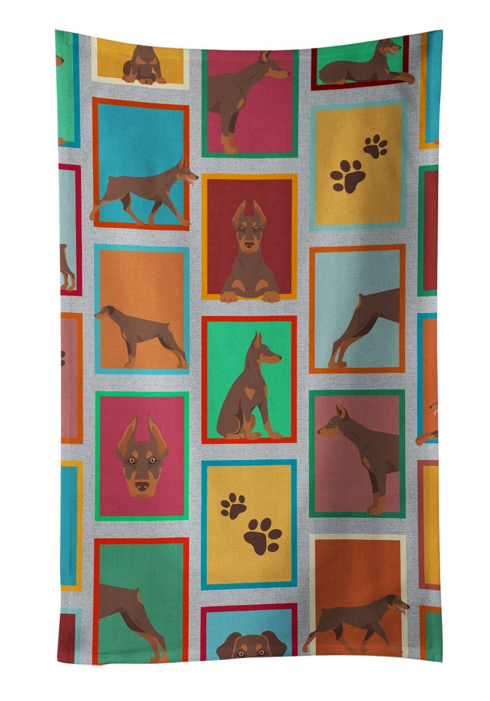 Glamorous Pups : Lots of Red Doberman Pinscher Kitchen Towel