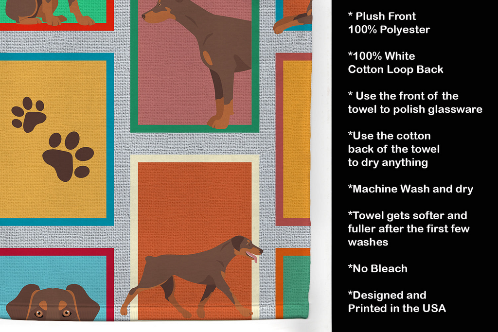 Glamorous Pups : Lots of Red Doberman Pinscher Kitchen Towel