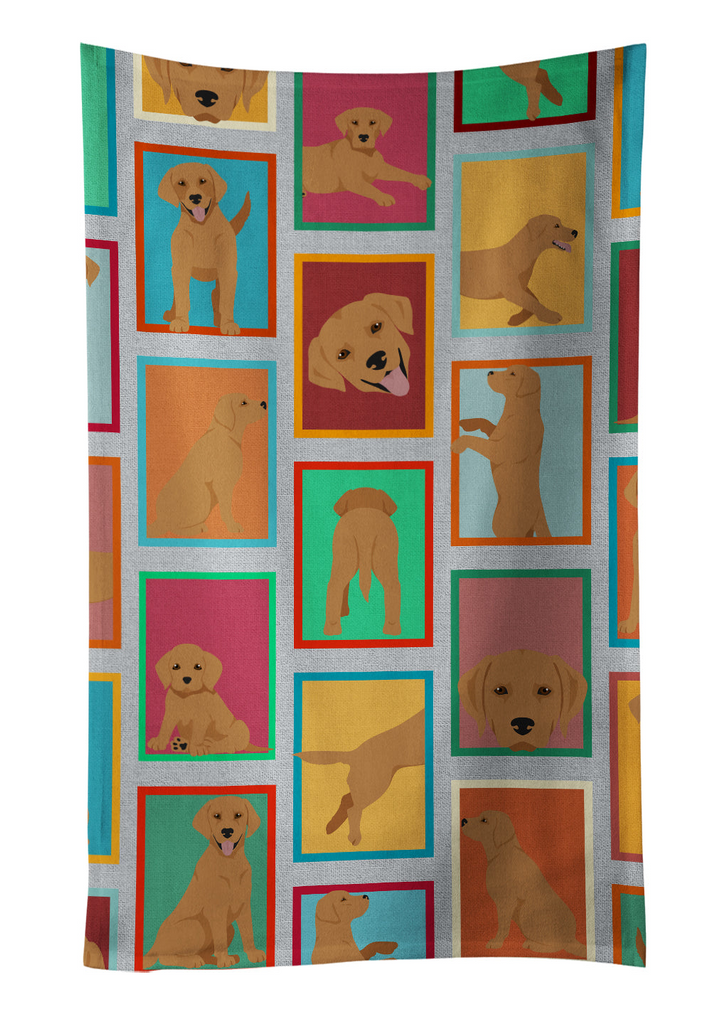 Glamorous Pups : Lots of Red Fox Labrador Retriever Kitchen Towel