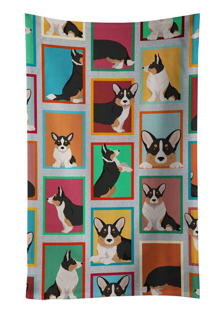Glamorous Pups : Lots of Tricolor Cardigan Corgi Kitchen Towel