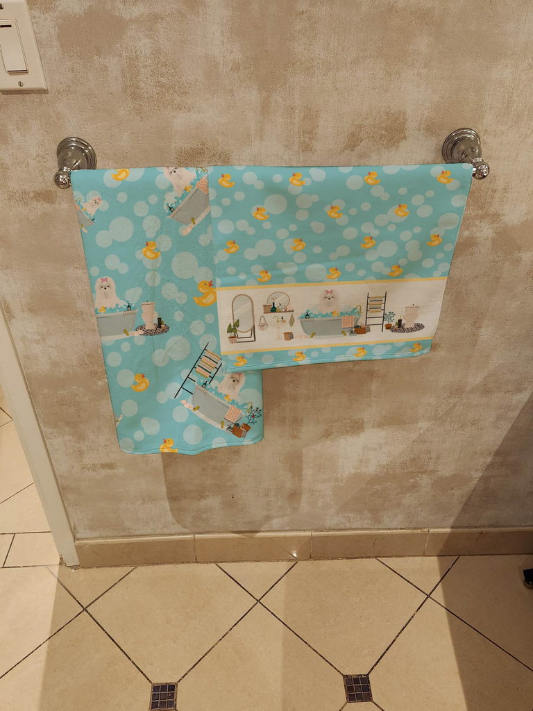 Glamorous Pups : Maltese Bath Towel Large