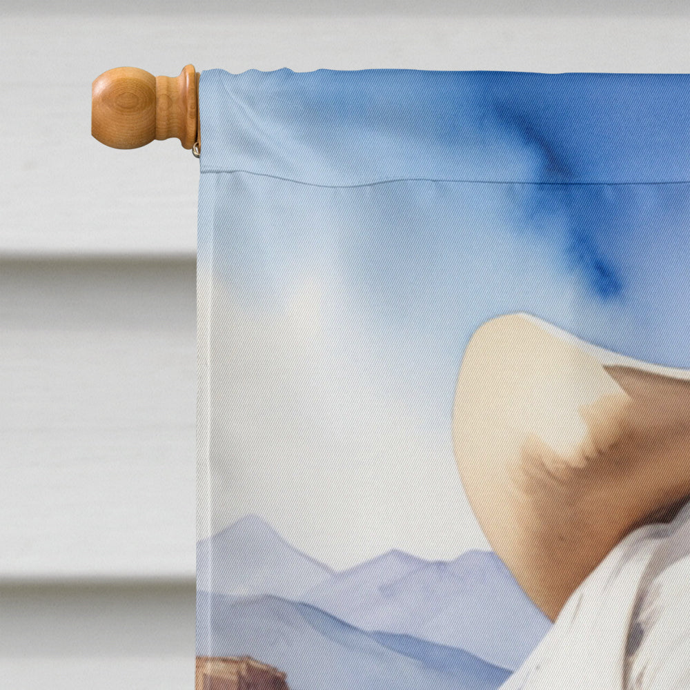 Glamorous Pups : Maltese Cowboy Welcome House Flag