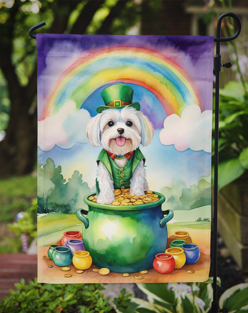 Glamorous Pups : Maltese St Patrick's Day Garden Flag