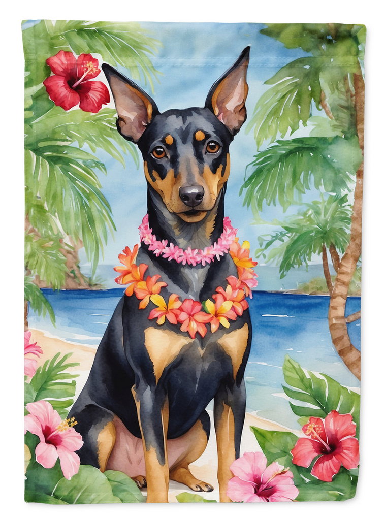 Glamorous Pups : Manchester Terrier Luau House Flag