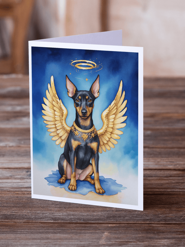 Glamorous Pups : Manchester Terrier My Angel Greeting Cards Pack of 8