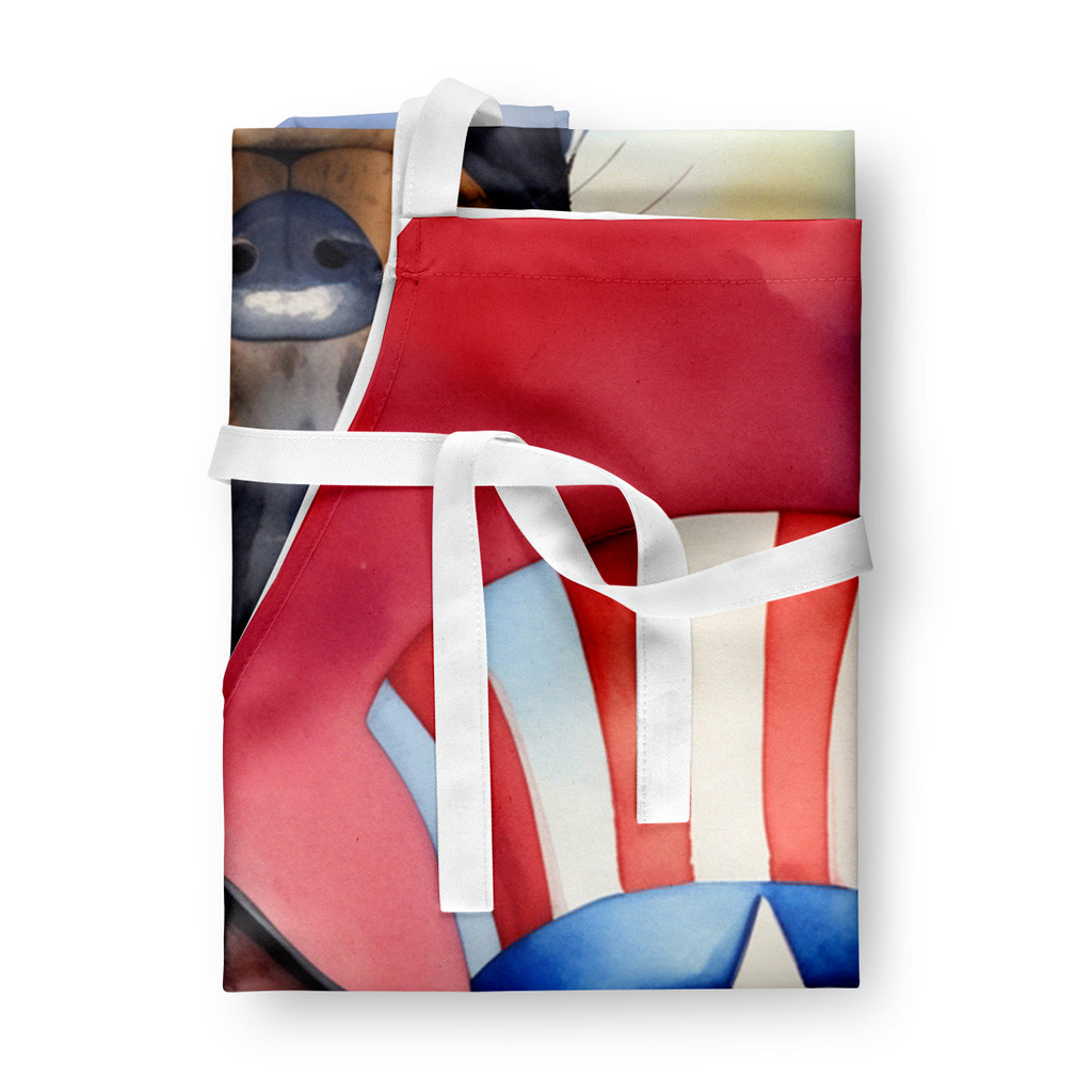 Glamorous Pups : Manchester Terrier Patriotic American Apron