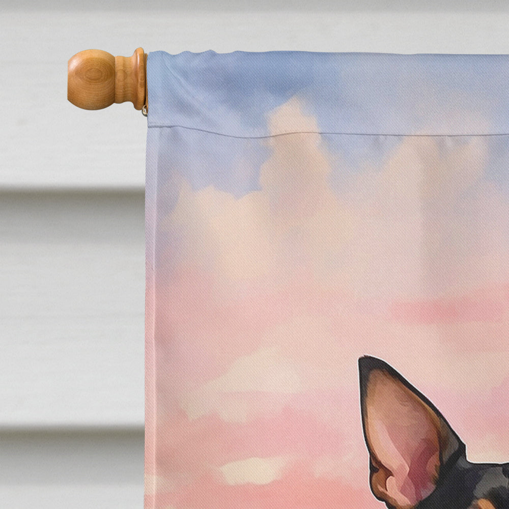 Glamorous Pups : Manchester Terrier Two Hearts House Flag