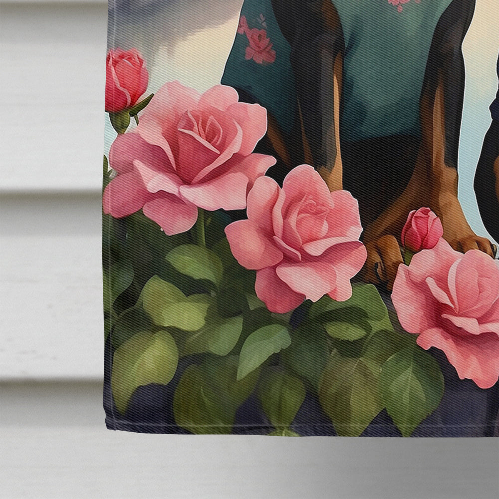 Glamorous Pups : Manchester Terrier Two Hearts House Flag