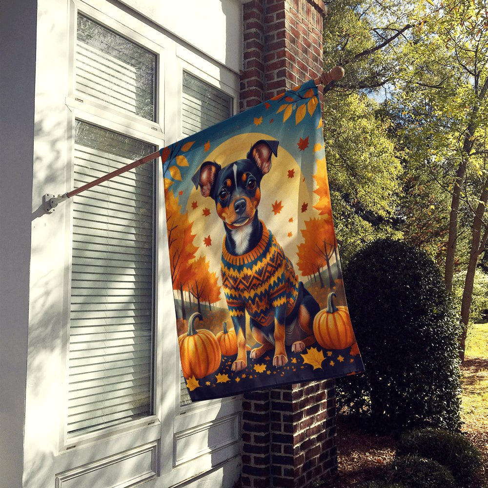 Glamorous Pups : Miniature Pinscher Fall House Flag