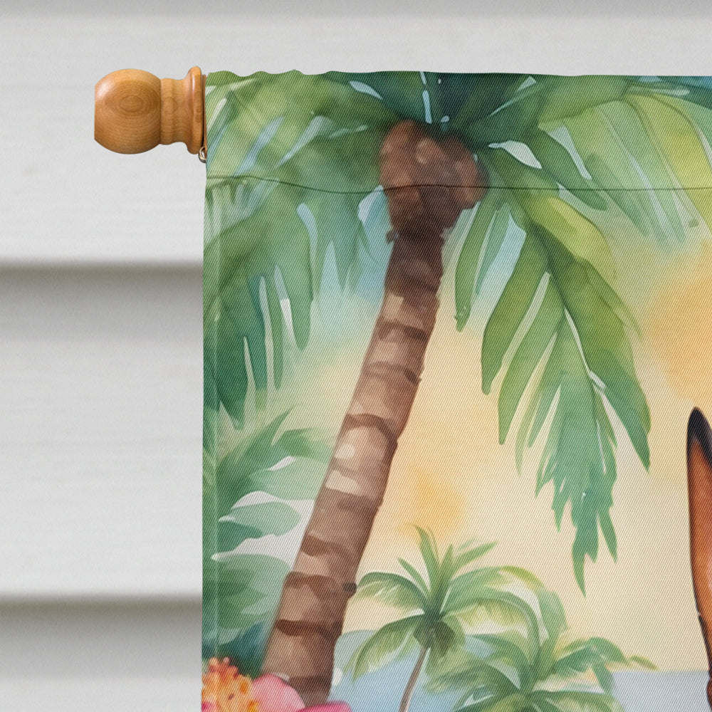 Glamorous Pups : Miniature Pinscher Luau House Flag