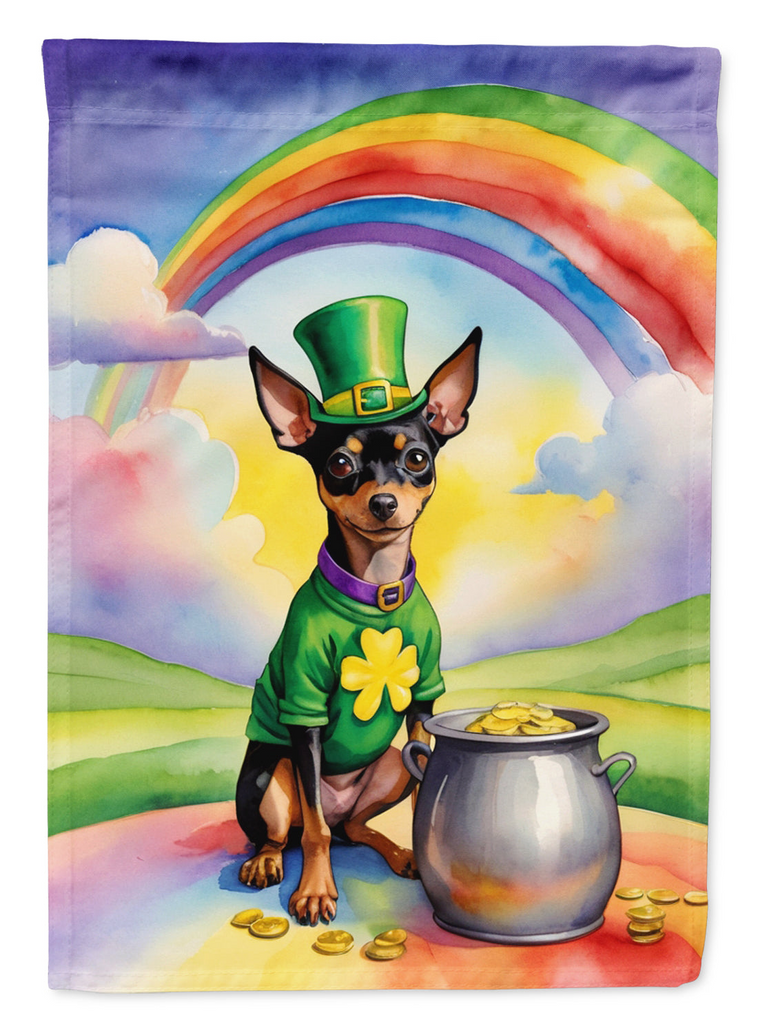 Glamorous Pups : Miniature Pinscher St Patrick's Day Garden Flag