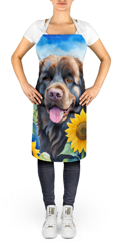 Glamorous Pups : Newfoundland in Sunflowers Apron