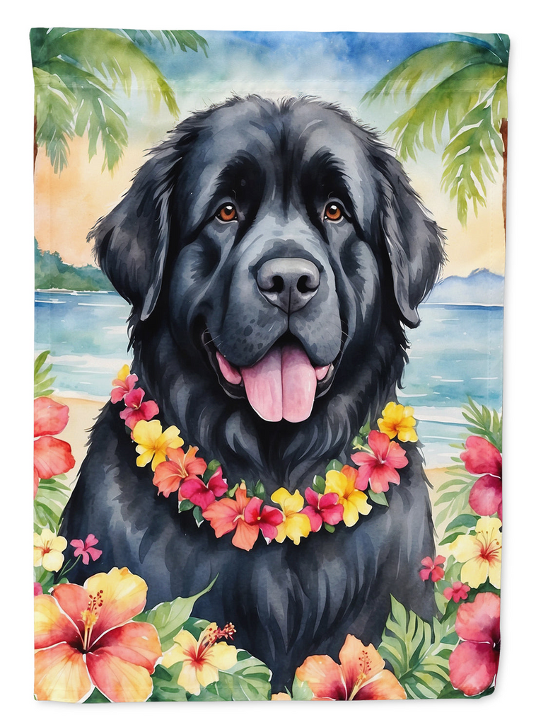 Glamorous Pups : Newfoundland Luau House Flag