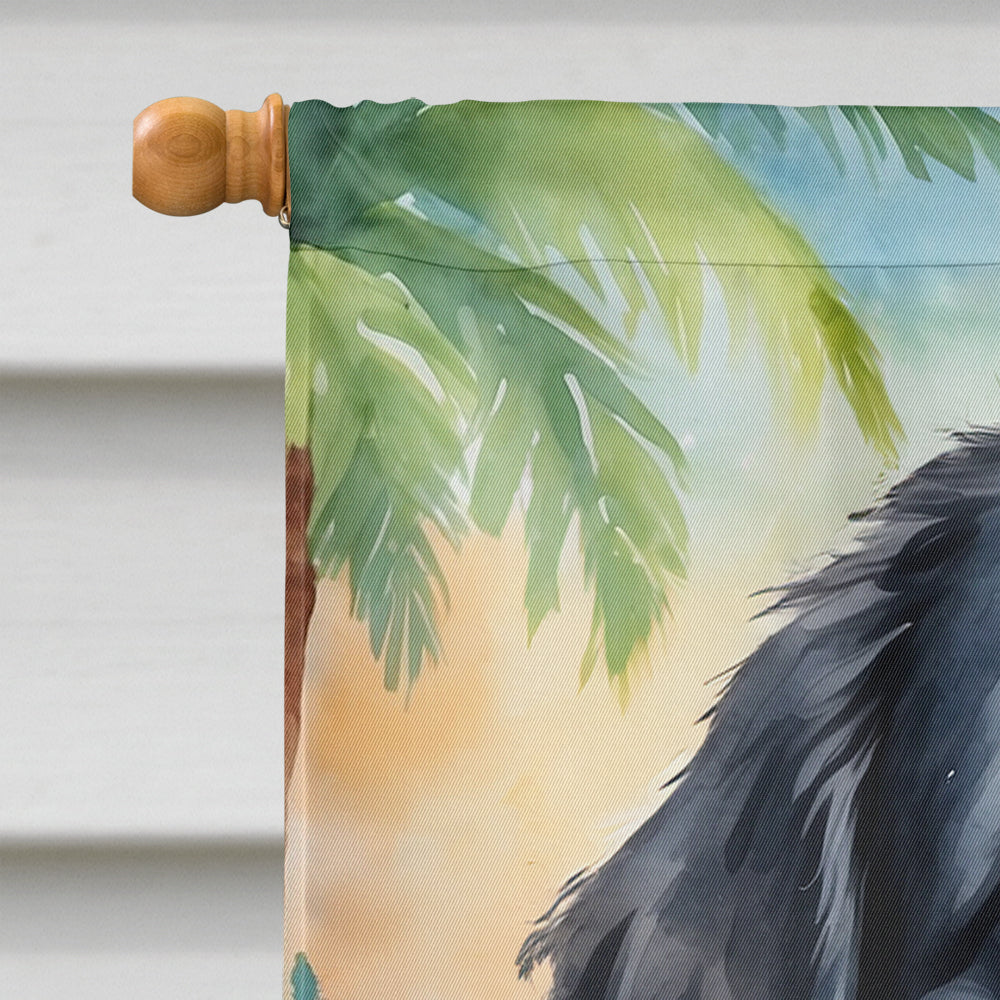 Glamorous Pups : Newfoundland Luau House Flag