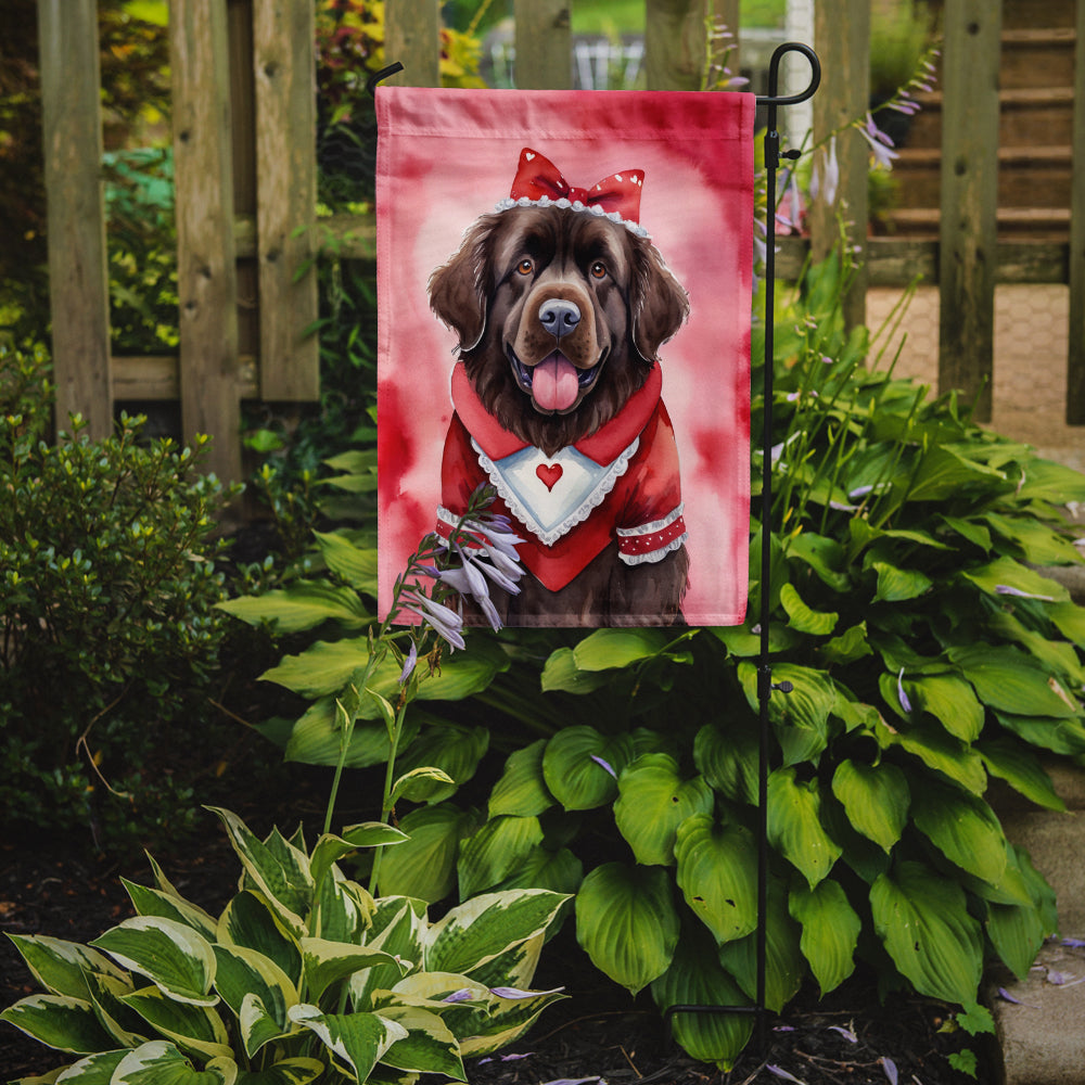 Glamorous Pups : Newfoundland My Valentine Garden Flag