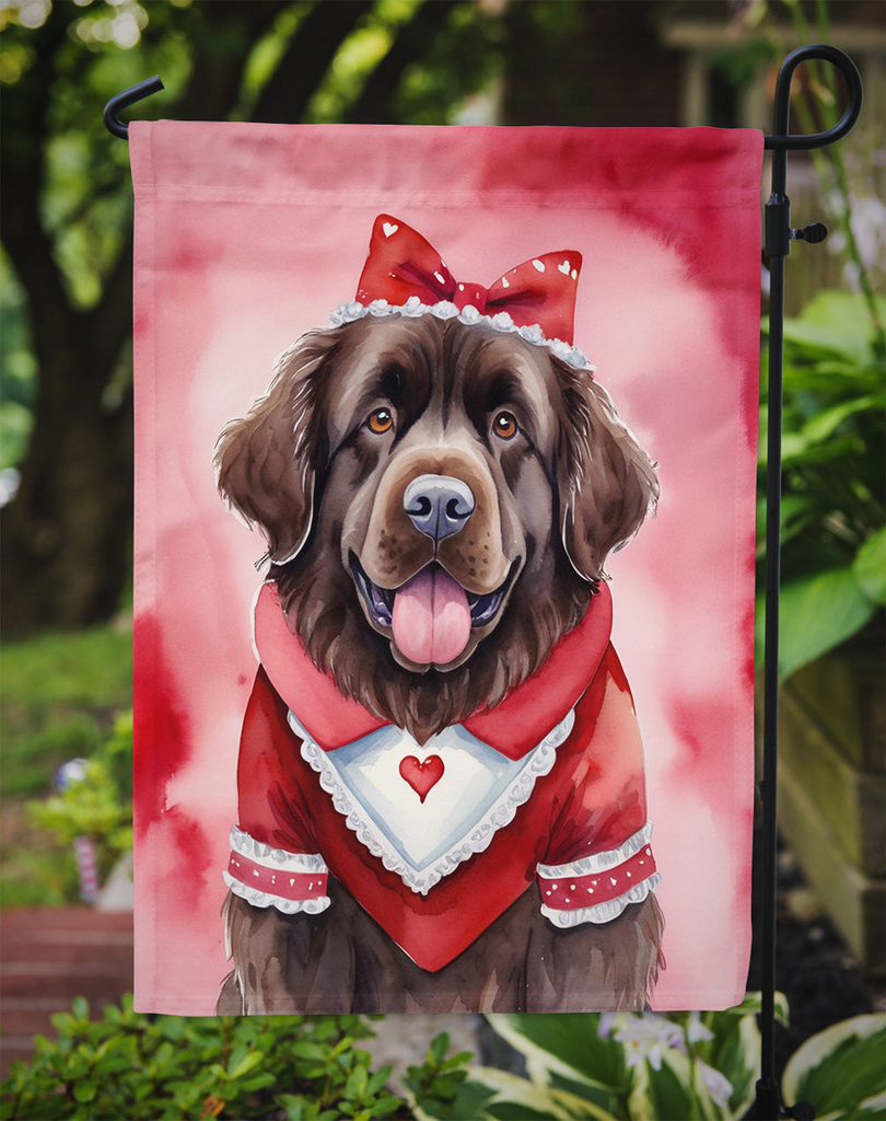 Glamorous Pups : Newfoundland My Valentine Garden Flag