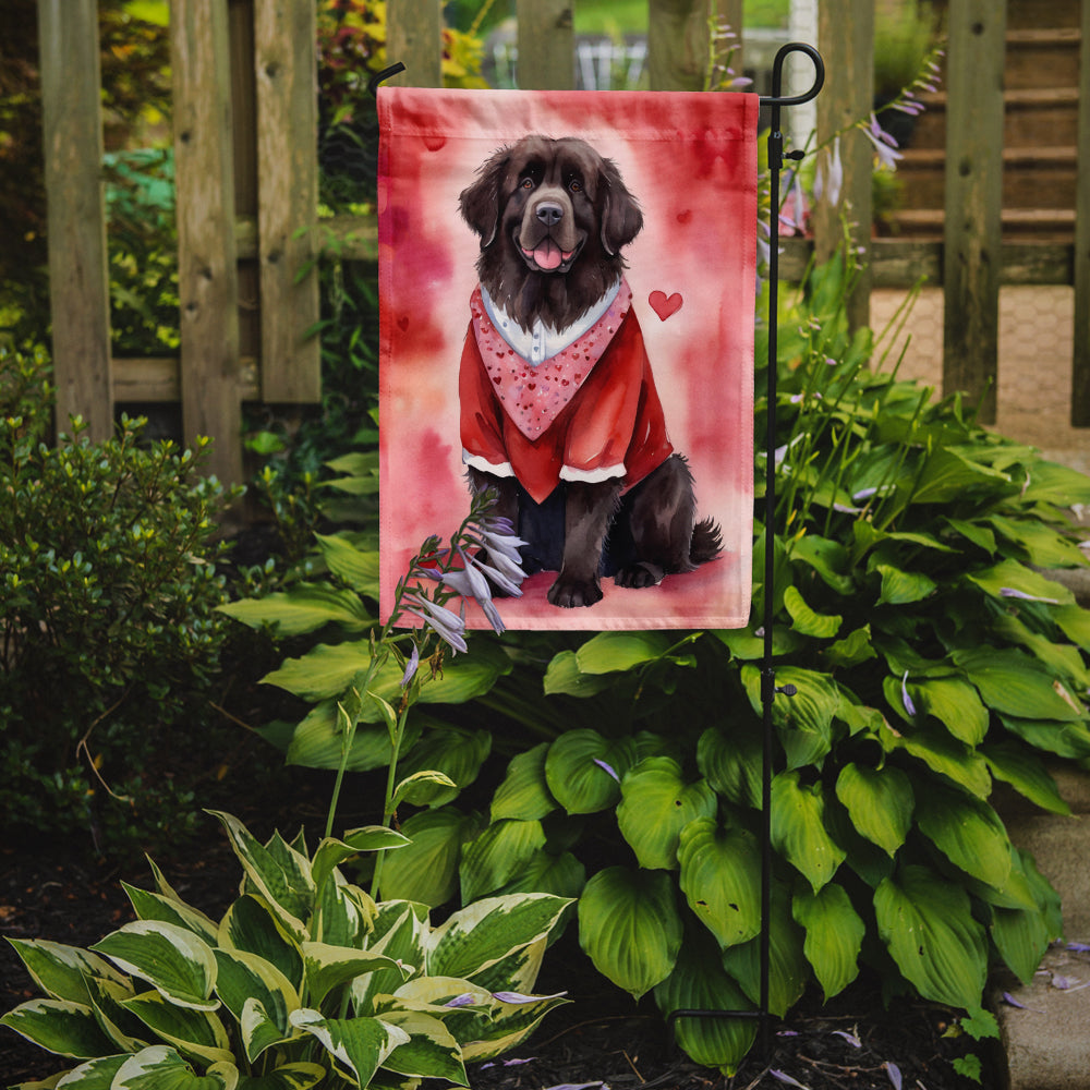Glamorous Pups : Newfoundland My Valentine Garden Flag