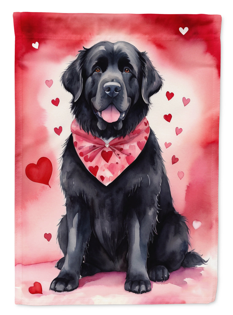 Glamorous Pups : Newfoundland My Valentine House Flag