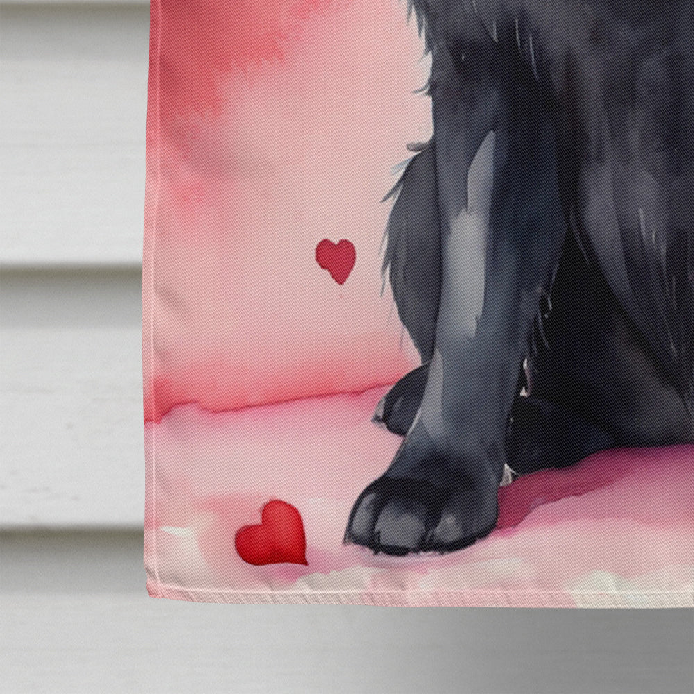 Glamorous Pups : Newfoundland My Valentine House Flag