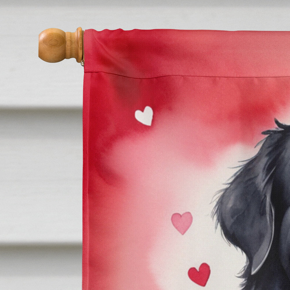 Glamorous Pups : Newfoundland My Valentine House Flag