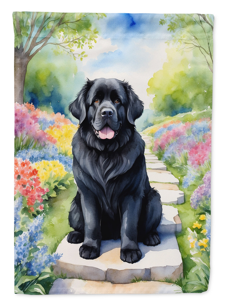 Glamorous Pups : Newfoundland Spring Path Garden Flag
