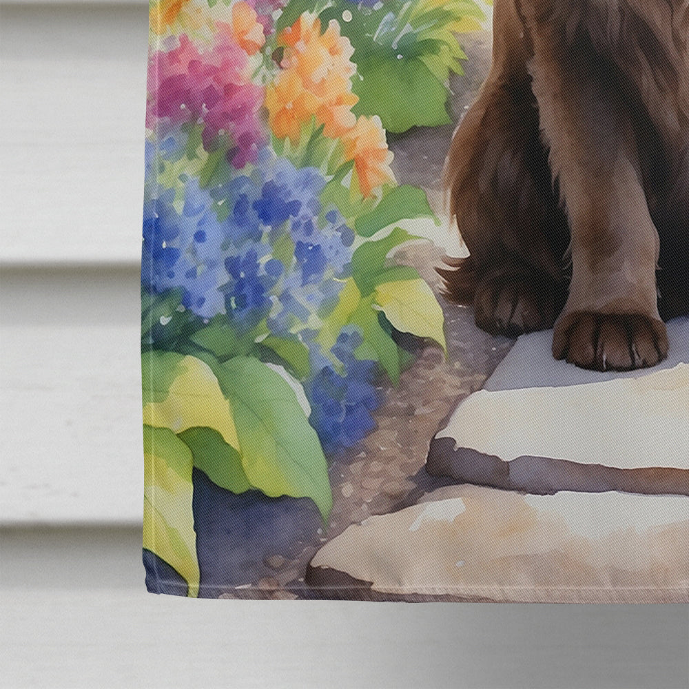 Glamorous Pups : Newfoundland Spring Path House Flag