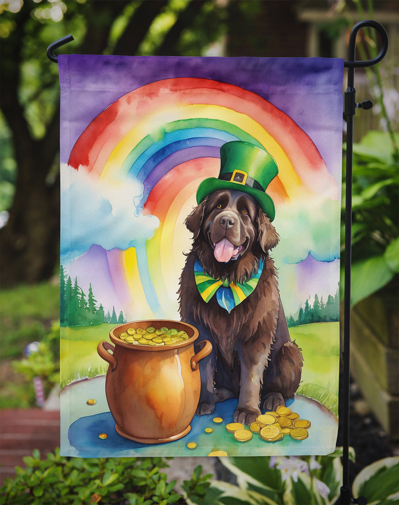 Glamorous Pups : Newfoundland St Patrick's Day Garden Flag