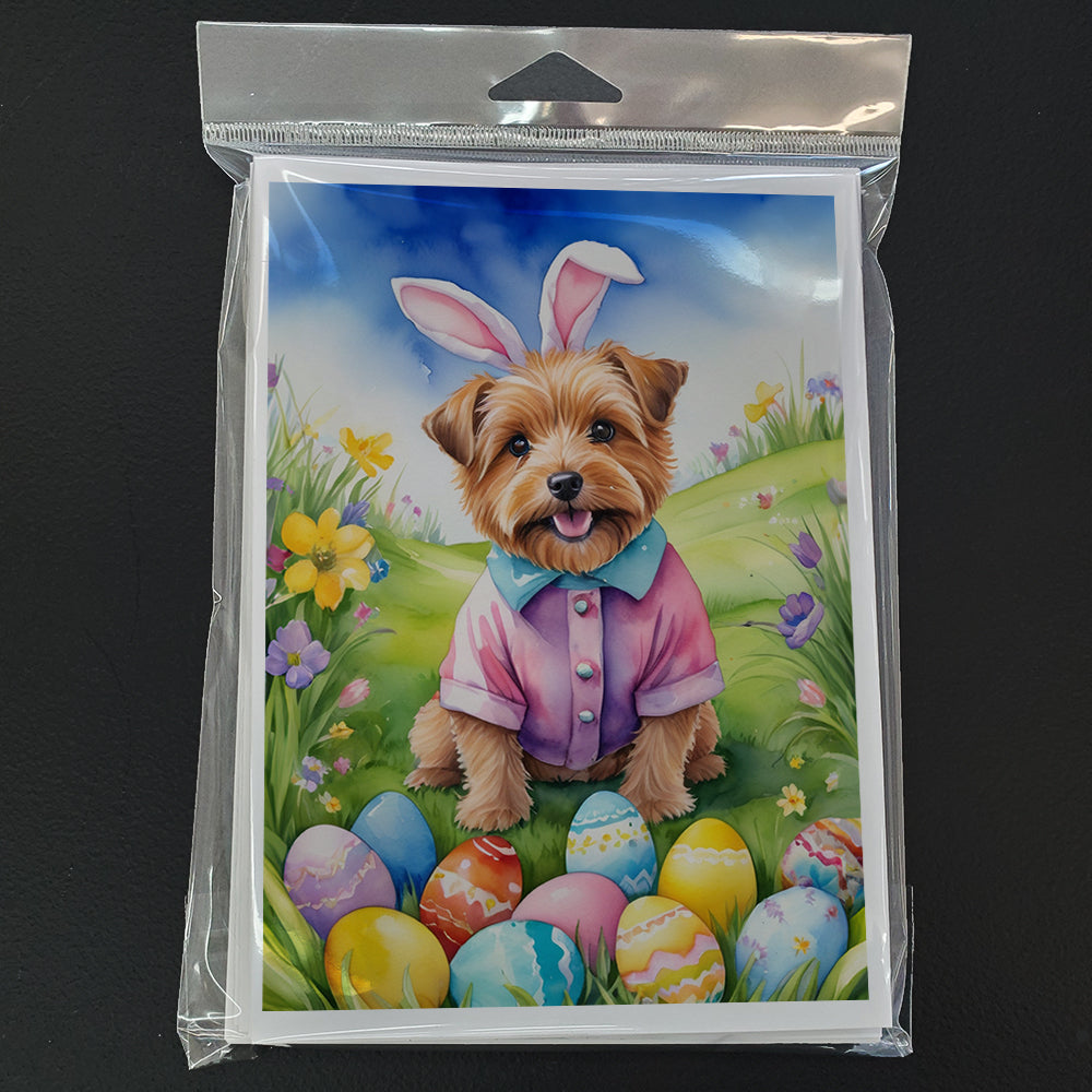 Glamorous Pups : Norfolk Terrier Easter Egg Hunt Greeting Cards Pack of 8