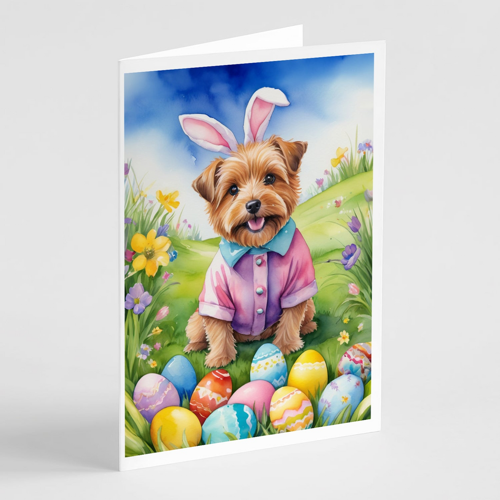 Glamorous Pups : Norfolk Terrier Easter Egg Hunt Greeting Cards Pack of 8