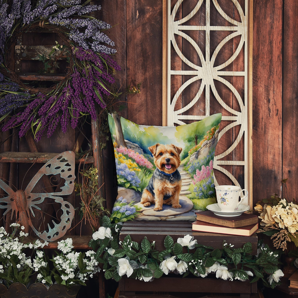 Glamorous Pups : Norfolk Terrier Spring Path Throw Pillow