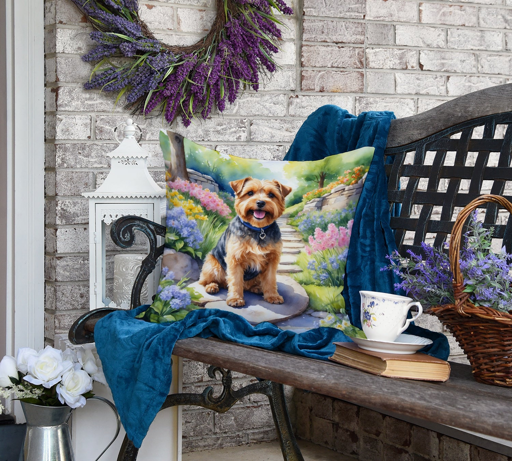 Glamorous Pups : Norfolk Terrier Spring Path Throw Pillow