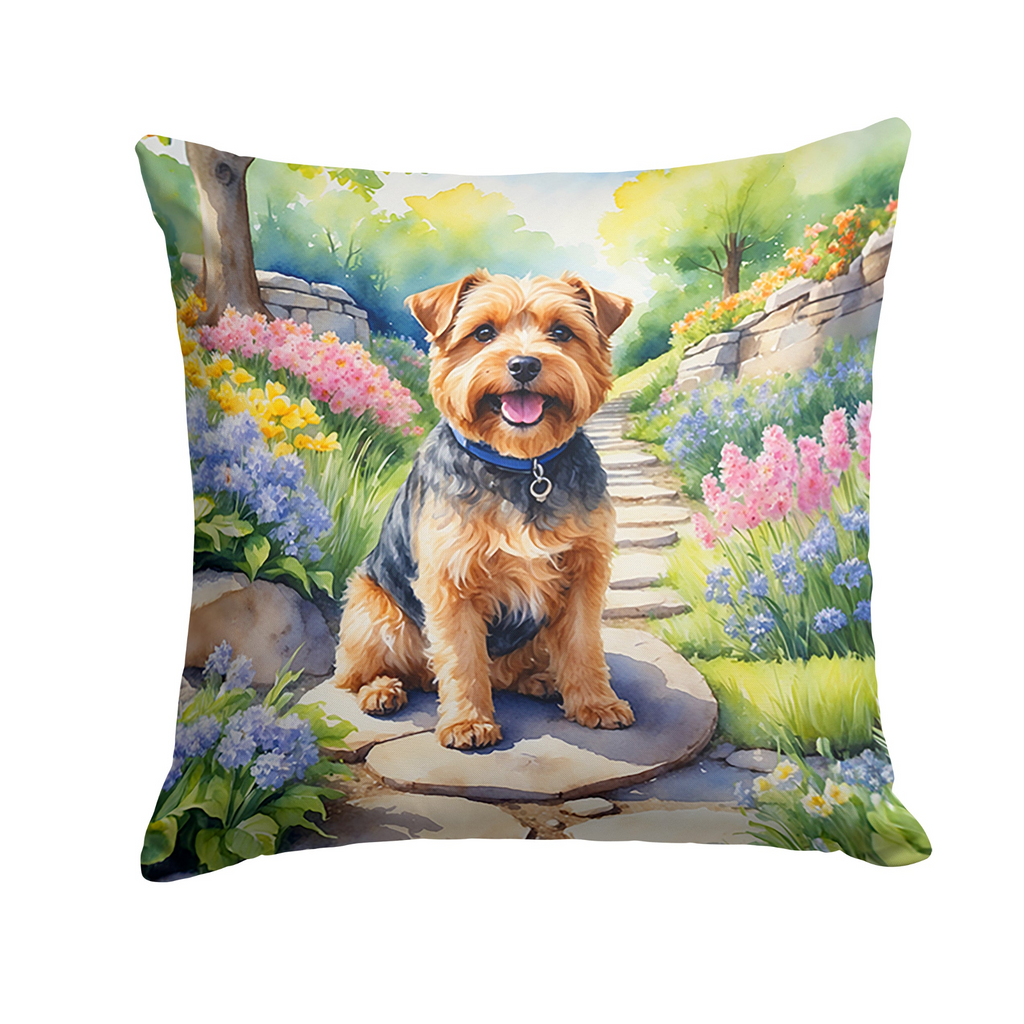 Glamorous Pups : Norfolk Terrier Spring Path Throw Pillow