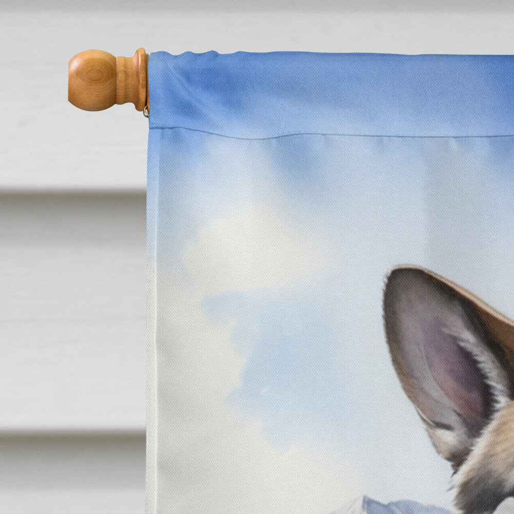 Glamorous Pups : Norwegian Elkhound Cowboy Welcome House Flag