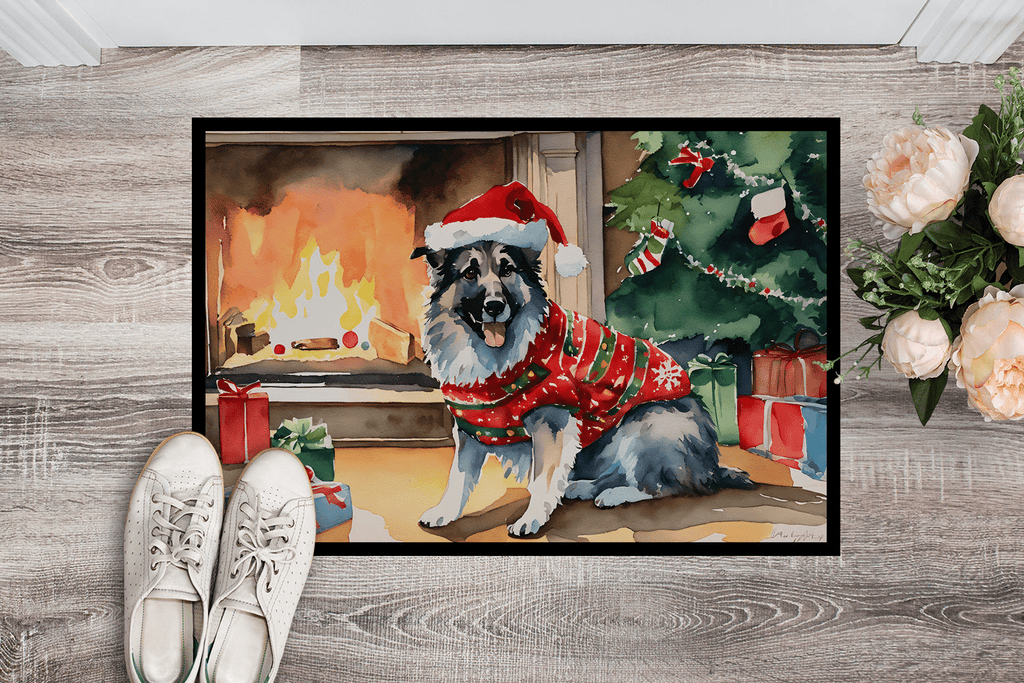 Glamorous Pups : Norwegian Elkhound Cozy Christmas Doormat