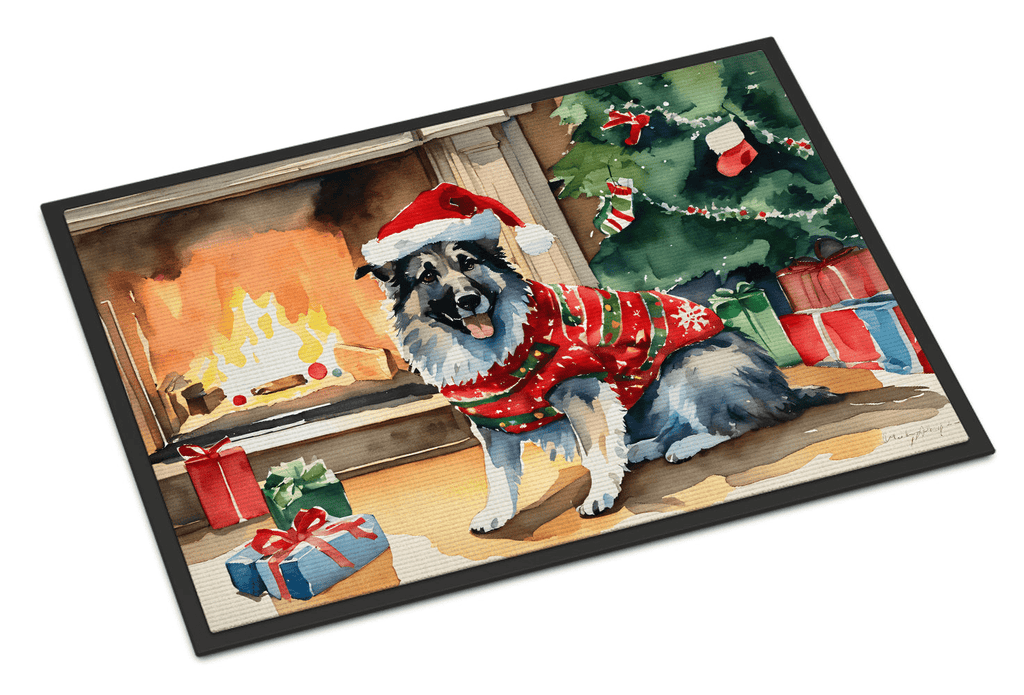 Glamorous Pups : Norwegian Elkhound Cozy Christmas Doormat