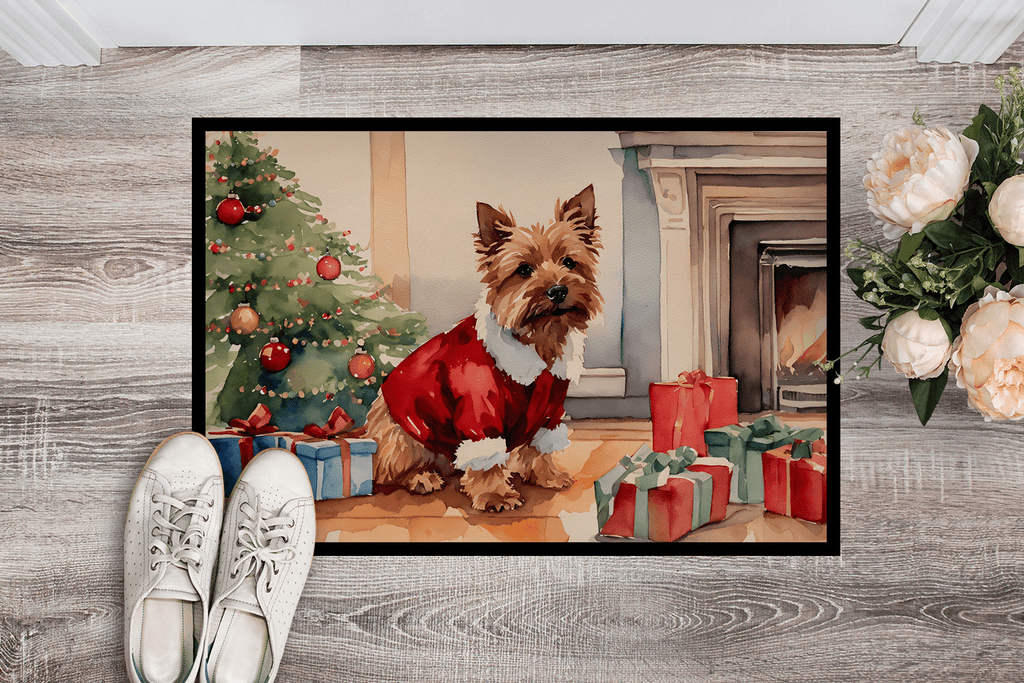 Glamorous Pups : Norwich Terrier Cozy Christmas Doormat