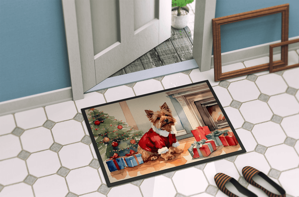 Glamorous Pups : Norwich Terrier Cozy Christmas Doormat