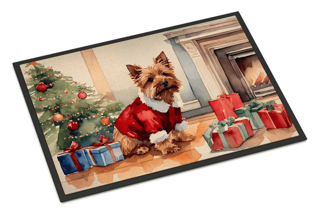 Glamorous Pups : Norwich Terrier Cozy Christmas Doormat