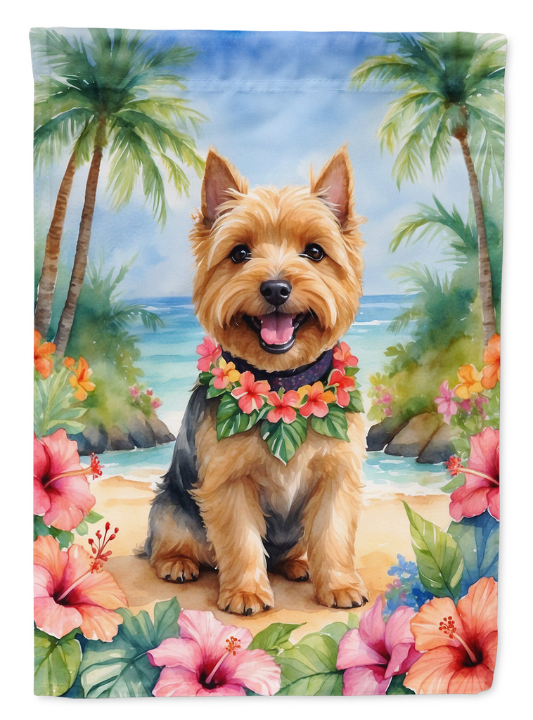 Glamorous Pups : Norwich Terrier Luau House Flag