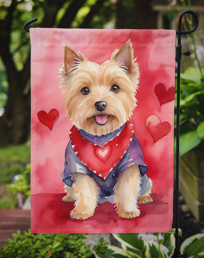 Glamorous Pups : Norwich Terrier My Valentine Garden Flag