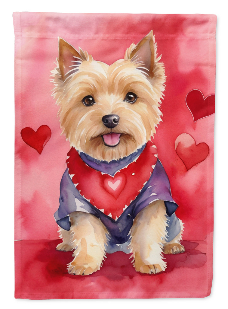 Glamorous Pups : Norwich Terrier My Valentine Garden Flag