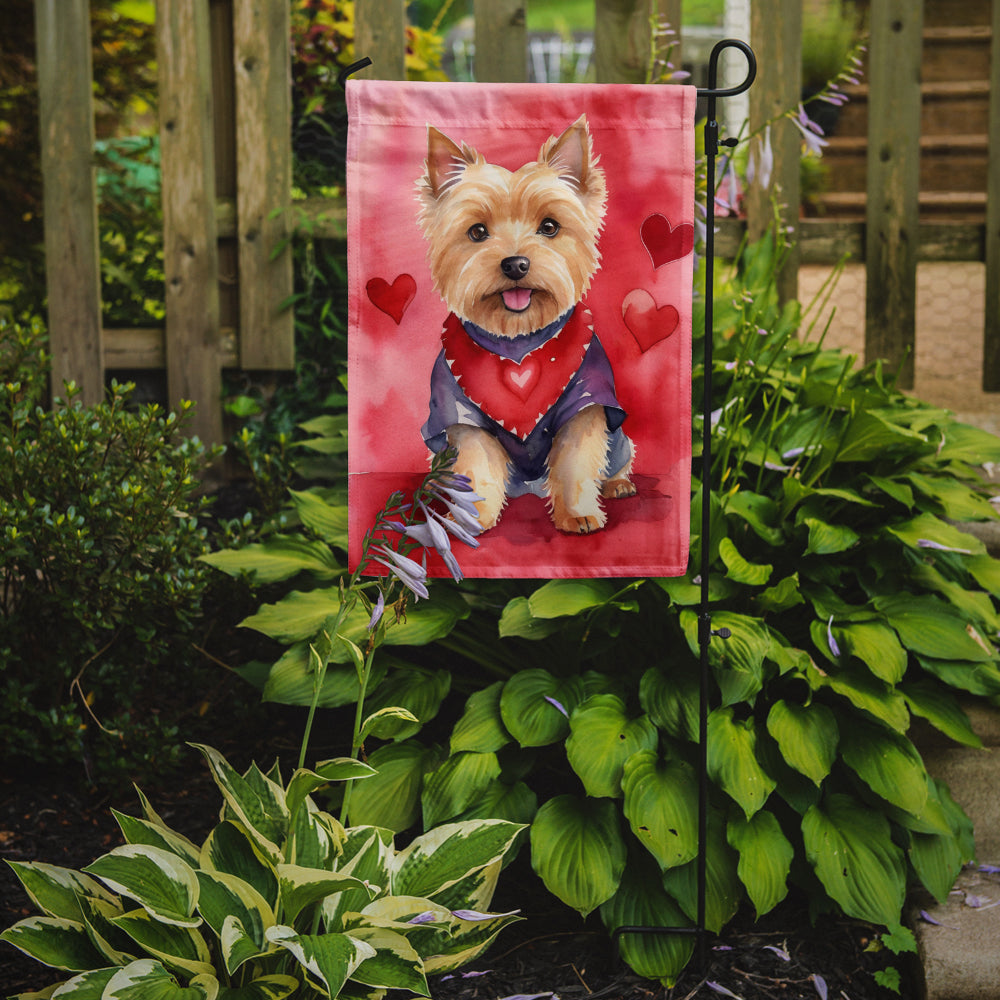 Glamorous Pups : Norwich Terrier My Valentine Garden Flag