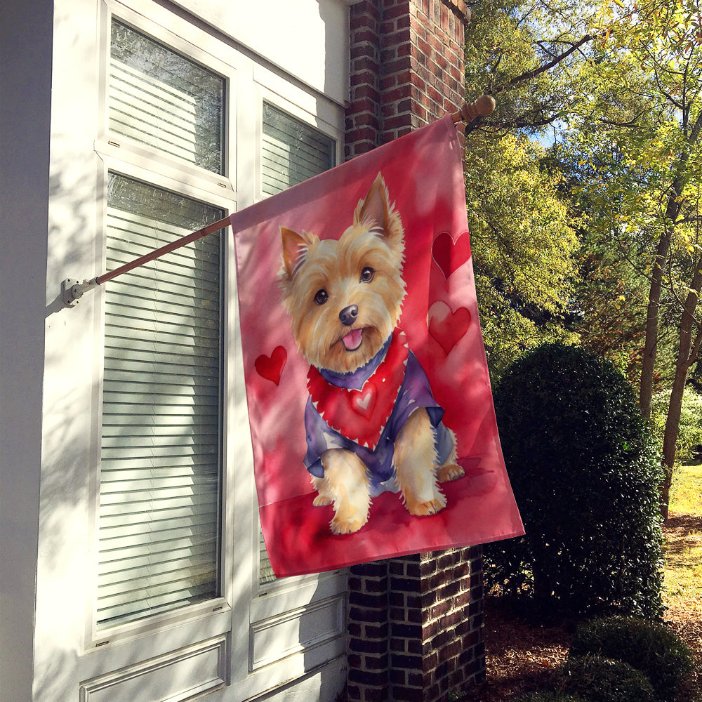 Glamorous Pups : Norwich Terrier My Valentine House Flag