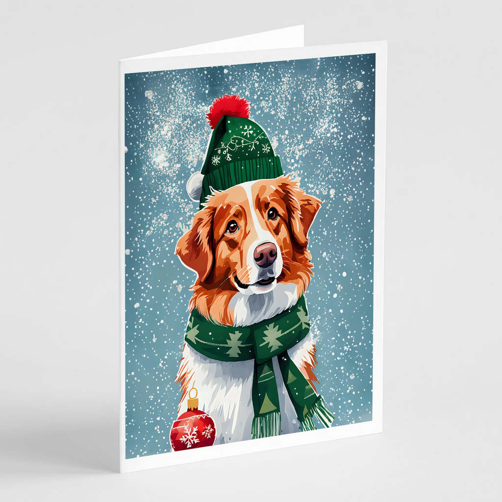 Glamorous Pups : Nova Scotia Duck Toller Christmas Greeting Cards Pack of 8