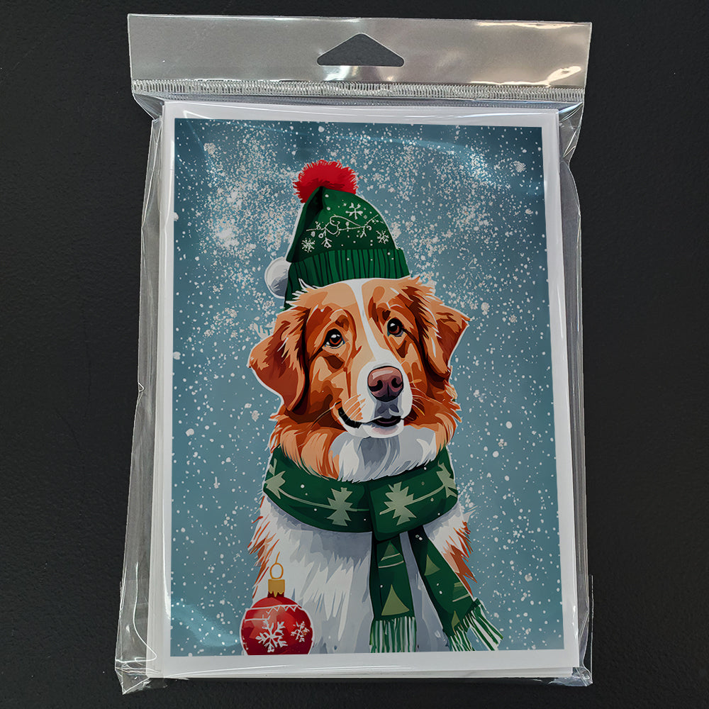Glamorous Pups : Nova Scotia Duck Toller Christmas Greeting Cards Pack of 8