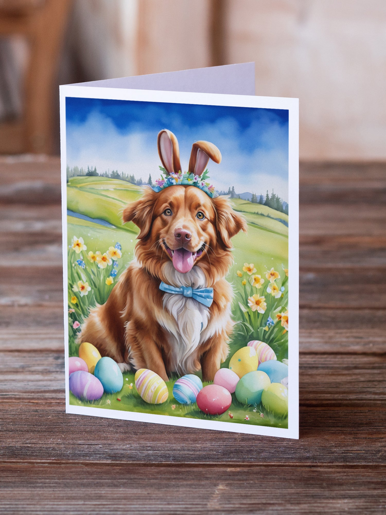 Glamorous Pups : Nova Scotia Duck Tolling Retriever Easter Egg Hunt Greeting Cards Pack of 8
