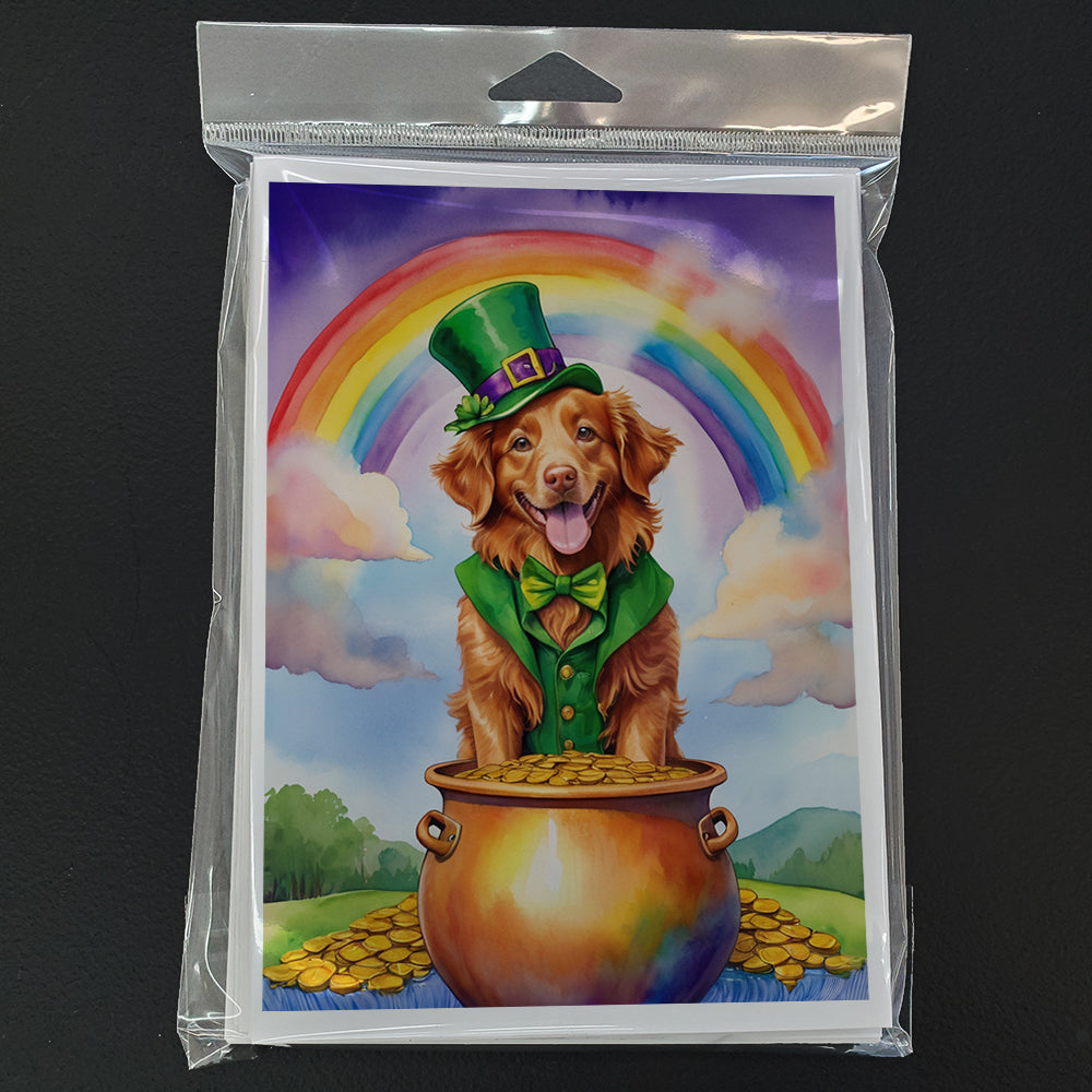 Glamorous Pups : Nova Scotia Duck Tolling Retriever St Patrick's Day Greeting Cards Pack of 8