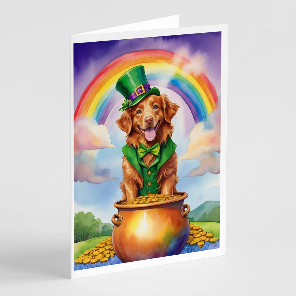 Glamorous Pups : Nova Scotia Duck Tolling Retriever St Patrick's Day Greeting Cards Pack of 8